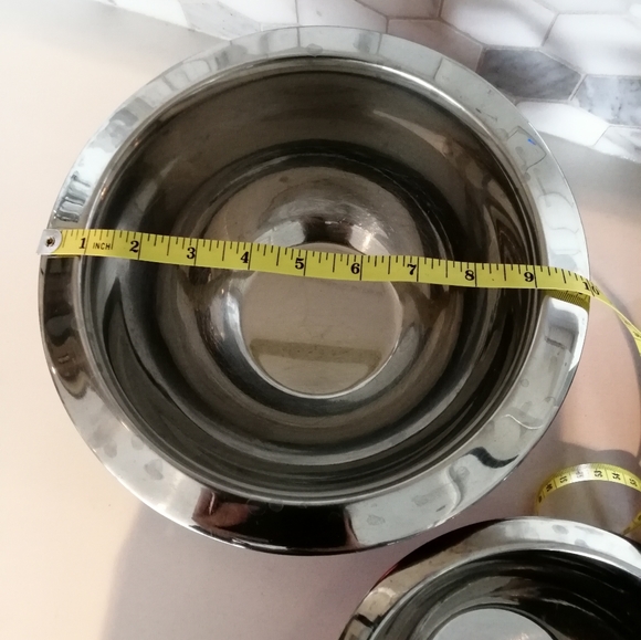 Mixing bowls 3 sizes in stainless steel and red - Picture 5 of 8